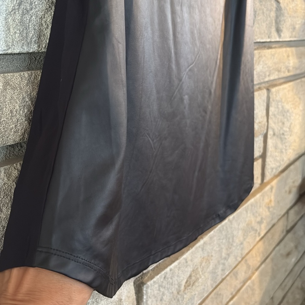 New York & Company Faux Leather Black Tank Top - Picture 5 of 9